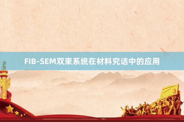 FIB-SEM双束系统在材料究诘中的应用